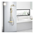 Thermostatic Shower System, Gold Bathroom Shower Faucet Set 40°C Thermostatic Shower Mixer 3 Functions Shower Fixtures Shower Kit with Valve and Handheld Shower Head
