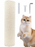 M8 Cat Scratching Post Replacement,13.4Inch Sisal Pole Cat Tree Replacement Post with Screws,DIY Scratcher,Pad, Crafts Gardening Hammock Home Decorating (White, M8*1poles*34cm/13.1inch)