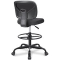 Primy Tall Drafting Desk Chair - Armless, Adjustable Height, Mesh Back, Rolling, Standing Desk Chair for Art Room, Office or Home (black)
