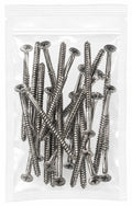 Satin Silver Nickel Wood Screws 9 X 3 Inch – Extra Long Door Hinge Screws - Door Security Screws - 24 Pack