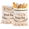 2-Pack Reusable Beeswax Bread Bags for Sourdough & HomemadeBread with Zipper, 16.5 x 13 inch bread bags for Food Storage