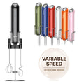 InstaWhisk Upgraded Milk Frother with Variable Speed - Rechargeable Handheld Coffee Frother Wand with Detachable Whisks, Electric Drink Mixer for Latte, Cappuccino, Matcha, Almond Milk, Protein, Black