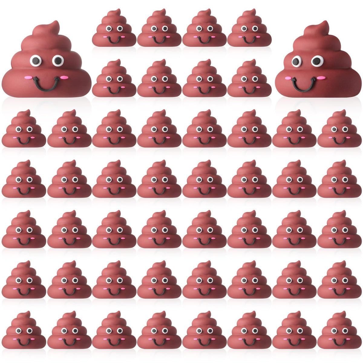JellyArch 40 Pcs Mini Poop Figurine Tiny Statue Small Poop Figures Toys Fake Classic Brown Toys for Gift Bag Fillers Halloween Egg Fillers Prank Hide and Seek Props Party Supplies Gifts