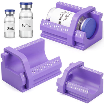 Sawysine 2 Pcs Peptide Vial Label Applicator 3ml and 10ml Bottle Labeling Application Tool for Small Jars Essential Oils Containers Bottles for Labs Small Businesses(Purple)