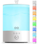 Everlasting Comfort 2.5L Top Fill Humidifier for Bedroom – Quiet, Easy to Fill & Clean, 24HR Runtime, Night Lights, Timer, Ultrasonic Cool Mist, Auto Shut-Off for Indoor Use - White
