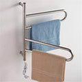 Heated Towel Rail Rails Towel Warmer,Energy Efficient Electric Plug in Heated Towel Rack,4-Bar Wall Mounted Towel Warmer and Drying Rack for Bathroom Home 304 Stainless Steel,hardw