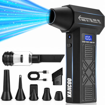 Compressed Air Duster-180000RPM Super Power Electric Air Duster, 4-Gear Adjustable Mini Blower with Type-C Fast Charging, Dust Blower for Computer, Keyboard, House, Outdoor and Car