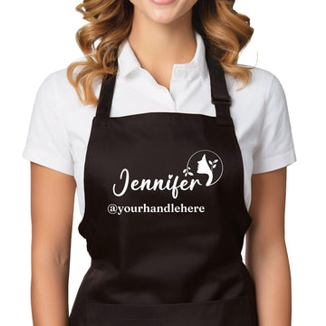 7th Hill Personalized Salon Apron for Hairstylist, Nail Technician, Barber Aprons For Men, Cosmetology Supplies, Hair Dresser & Nail Tech Delantales For Women with Pocket