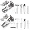 Closet Bifold Door Hardware Kits, Folding Door Bi-Fold Repair Replacement for 1" W Track of Puertas Bedroom Laundry Bathroom, Accessories Include Floor & Top Bracket, Top Pivot Pin, Guide Wheel