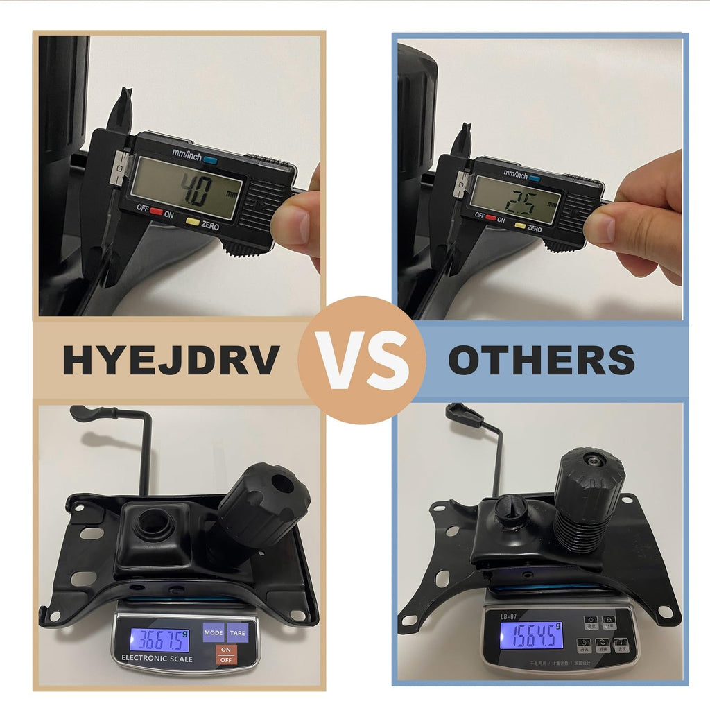Hyejdrv Heavy Duty 500lbs Office Chair Tilt Control Mechanism Replacement Parts, Office Chair Swivel Tilt Base W/6" X 10.2" Mounting Holes -