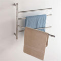 Heated Towel Rail Rails Towel Warmer Towel Warmer and Drying Rack Swivel Home Bathroom 51W Electric 4-Bar Towel Drying Rack Wall Mounted Design Towel Hanger Towel Heater (23.4 (Hardwired)