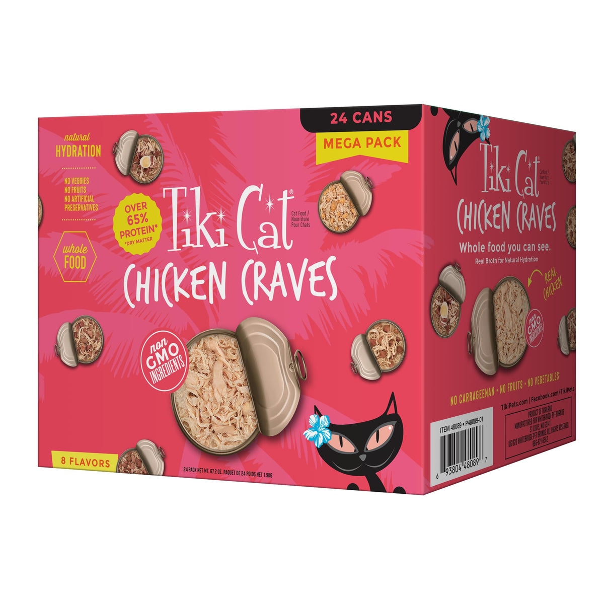 Tiki Cat® Wet Cat Food Mega Pack, Chicken Craves Variety Pack, 2.8 oz. Can (24 Count)