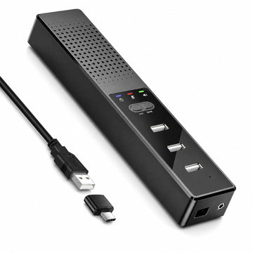 Conference Speaker and Microphone,pc Speakers,360° Voice Coverage, Advanced Noise Reduction, USB-C Plug & Play, Compatible with Zoom and MS Team