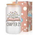 Coolife Chapter 21 Glass Cup, 21st Birthday Gifts for Women, Her - Cute Birthday Gifts for 21 Year Old Female Friend, Girl 2005, Daughter Turning 21, Happy 21st Bday Present Idea, 16oz Coffee Tumbler