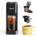 Tastyle Single Serve Coffee Maker for K Cup and Ground Coffee | Brew up to 16 Oz, Fits 7.3'' Travel Mug | Hot, Bold & Over Ice | Compact for Office, RV& Hotel, Classic Black (3.0 Version)