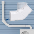 4" Flexible Level Bend Cover, 90°-135° Flat Elbow, Upgrade PP Heat-resistant, Paintable Decorative Line Set Cover Kit Parts Accessories for Mini Split Air Conditioners, AC, HAVC and Heat Pumps