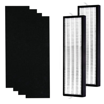 T500 Replacement Filter TF60 for Alen: T500 Air Purifier - Captures Pet Dander Dust Household Smell - Used for Homes with Pets & Living Rooms - 2 Pack H13 HEPA and 4 Pack Activated Carbon Filter