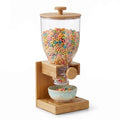 Honey-Can-Do Compact Dry Food Dispenser, Single Control & Snack Storage Container for Countertop or Pantry, Bamboo