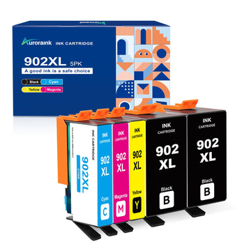 902XL Ink cartridges for HP Printers Replacement for HP 902 902XL Ink cartridges Combo Pack 5 Pack for Officejet Pro 6978 6968 6970 6958 6960 6975 6954 6962 Printer