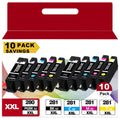 10 Pack PGI-280XXL CLI-281XXL Ink Cartridges Replacement for Canon 280 XXL 281 XXL Fit for Cannon TR8620a TR8620 TR8520 TR8600 TR7520 TS702a TS9520 TS9521C TS6120 TS6220 TS6320 TS8220 TS9120 Printers