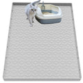 Cat Litter Mat for Litter Box, Silicone Large Cat Litter Trapping Mat - 40x28 in, Waterproof & Non-Slip, Durable & Easy Clean, Light Gray