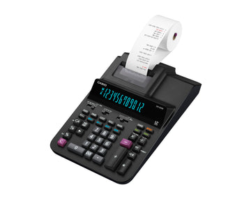 Casio DR-200R-BK Printing Calculator with 2-Color Printing, 12-Digit Front Luminous Display, 4.4 Lines Per Second Speed, Professional Business Functions | Black