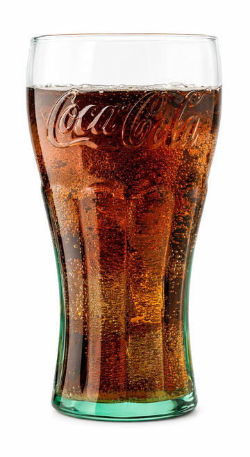 Libbey CLASSIC COCA-COLA Green Glass Tumbler GIFT SET OF 4 Glasses (6" Tall--16.75 oz. Size)