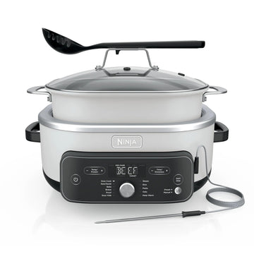 Ninja Foodi PossibleCooker PRO Plus with 11-in-1 Smart Cook System, Thermal Surround Technology, Powerful 1400-Watt Base, Oven safe up to 500º F - White (Renewed)