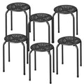 Powerstone Stackable Stools 6 Pack, Portable Metal Stacking Stools for Classroom Round Nesting Chairs Flexible Seating for Home Office School,