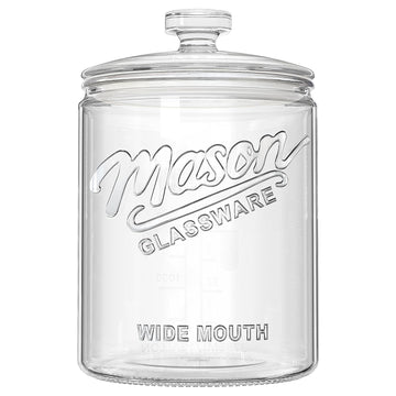 Dwbligt 1 Gallon Glass Cookie Jar with Airtight Lid for Sourdough Starter