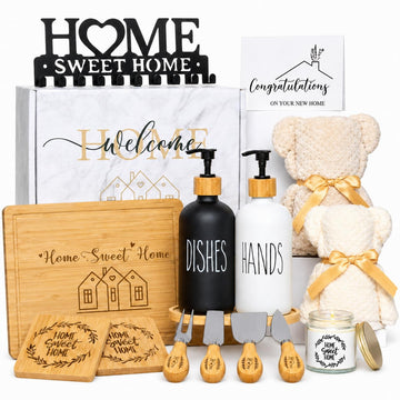 House Warming Gifts New Home, 14 Pcs Housewarming Gift Baskets for Couples