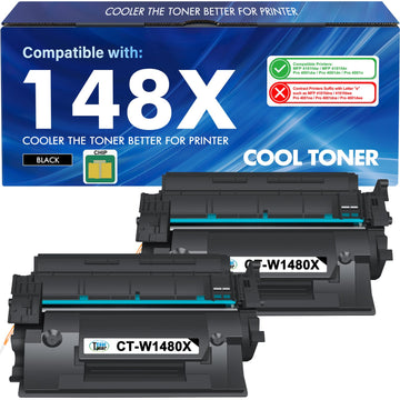 148X Toner Cartridge Black High Yield 4001n MFP 4101fdw 148A W1480X W1480A | Compatible for HP148X 148A for HP LaserJet Pro MFP 4101fdw 4101fdn Pro 4001dw 4001dn 4001n Printer Ink (2 Pack with Chip)
