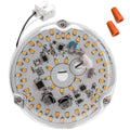 4'' 18W Ceiling Fan LED Light Replacement, 2200LM 3CCT 3000K 4500K 6000K Selectable LED Ceiling Fan Light Kit, Round Dimmable Retrofit Kit for Flush Mount Ceiling Lights, 120V, CRI90