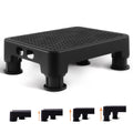 Chikilla Adjustable Step Stool for Seniors, 6-leg Stability, Black, 3.4-5.4 Inch High, A7: Black