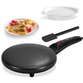 Electric Crepe Maker, 8" Crepe Pan Nonstick with Batter Spreader & Dipping Tray, 800W Quick Heat-Up & Auto Temperature Control for Perfect Pancakes, PFOA & BPA Free, Easy Clean Portable Griddle