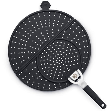 HexClad Folding Grease Splatter Screen for Frying, Up to 12" Pans