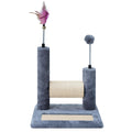 ROYPET Multifunctional Cat Scratching Posts for Indoor Kittens,Cat Scratching Pads for Play and Activity,Scratching Posts with Feather Toys and Spring Hanging Balls,Grey