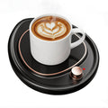 Coffee Mug Warmer - Large Candle Warmer Plate, 2-Temp Setting (131? & 113?) & Fast Heating, Elegant Desk Warmer for Coffee/Tea/Milk/Candle, Ideal Office Home Gift (Black)