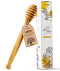 Traditional Olive Wood Honey Dipper - Durable & Warp-Resistant, Preserves Honey Purity, 1pcs, 6.3 Inch