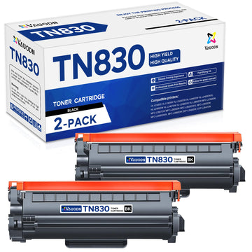 TN830 Toner Cartridges 2-Pack Black Replacement for Brother HL-L2400D | Compatible with Brother HL-L2400D HL-L2405W HL-L2460DW HL-L2480DW DCP-L2640DW MFC-L2820DW L2820DWXL Printer,2BK,Black
