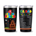 Funny Tumblers with Lids and Straws for Dad, Birthday Gifts for Best Dad Husband, Supper Daddio Tumbler Gift from Daughter Son Wife, 20 OZ Cups Keep Drinks Cold & Hot, Fathers Day Gag Gift