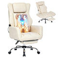 Dyhome Kneading Massage Office Chair Flip-up Armrest for Home/office, 32.3 inches x 25.9 inches x 16.3 inches, Beige