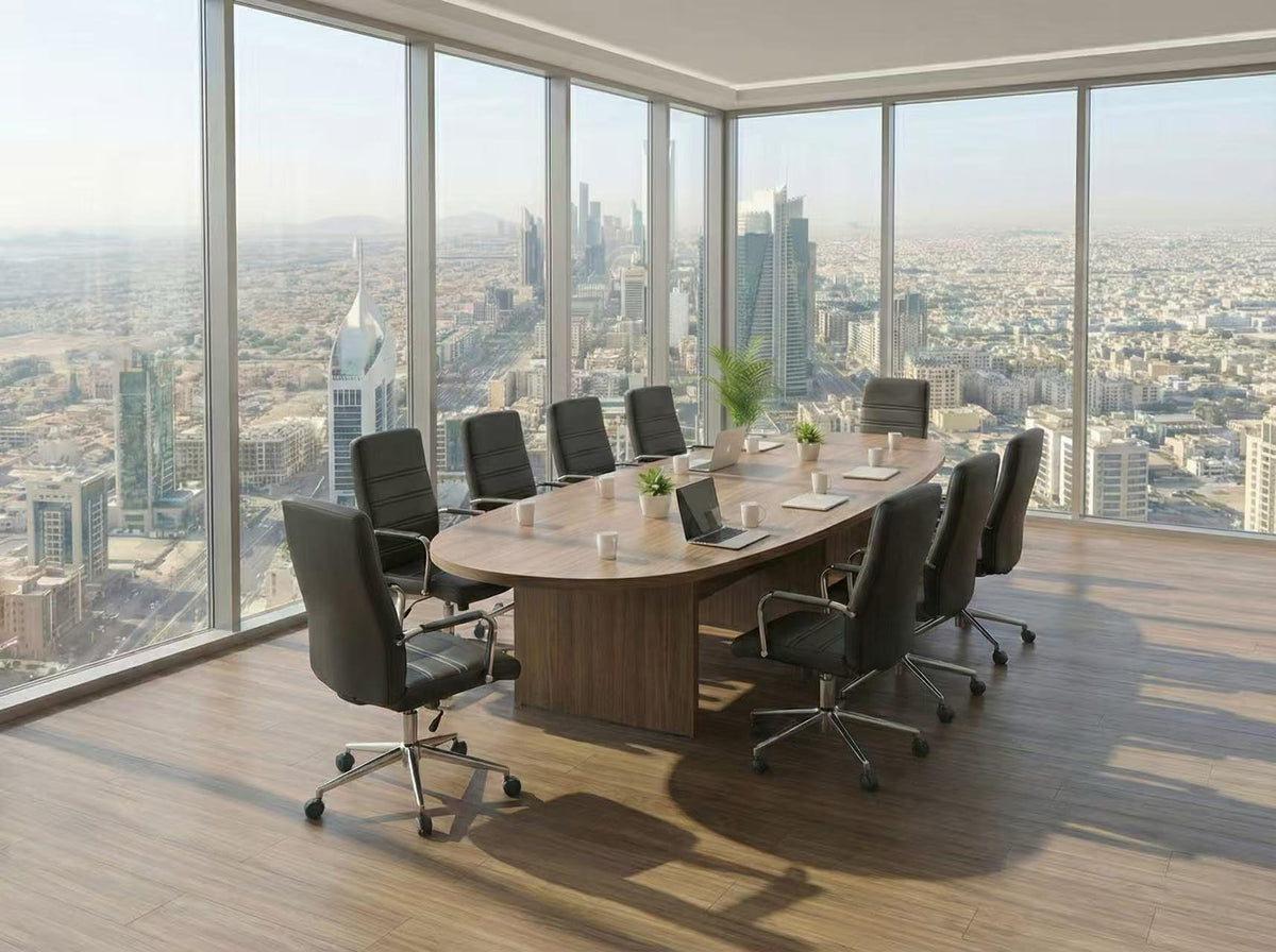 Office Desk Chair, Leather Conference Room Chairs with Wheels, Modern Executive Office Chairs Adjustable Height, Ergonomic Swivel Rolling