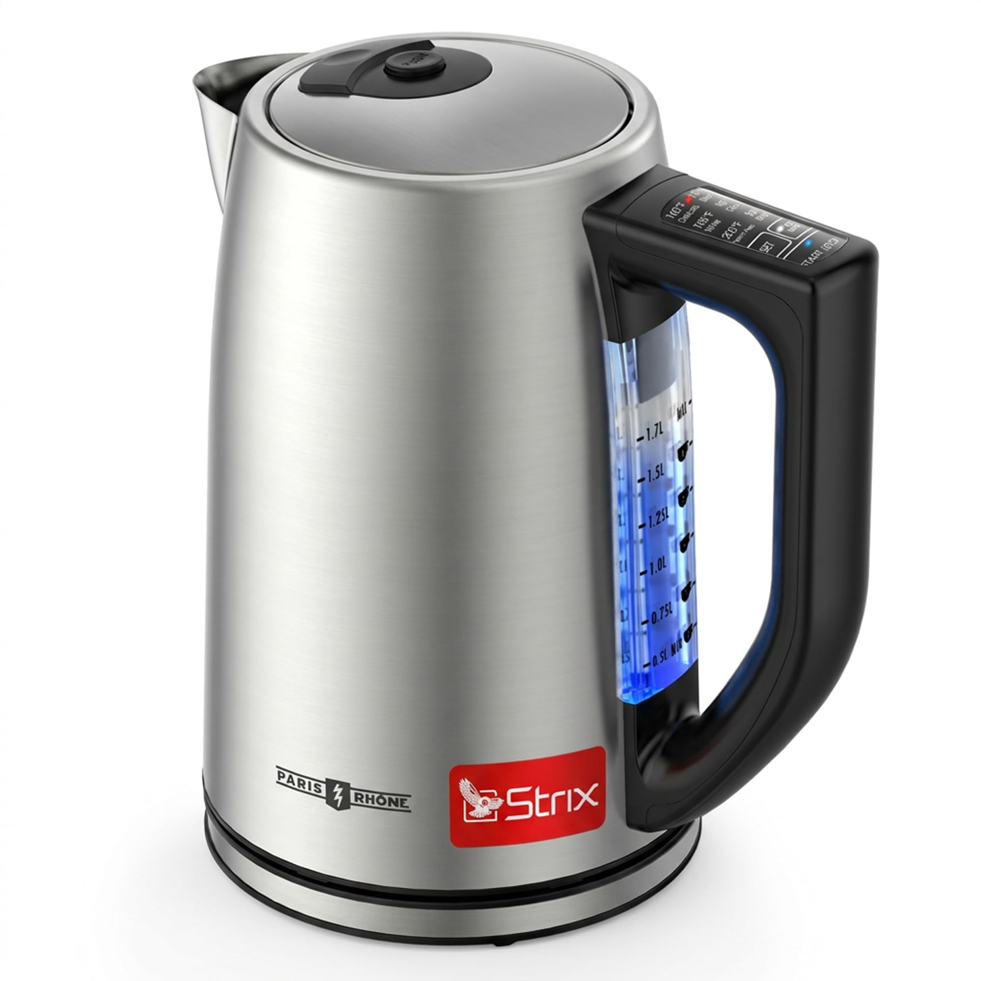 Electric Tea Kettle, PARIS RHÔNE 6 Precise Temperature Presets 1.7L Stainless Steel Electric Kettle Temperature Control,1500W Fast Boiling Hot Water for Oolong & Green Tea with Strix Control