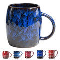 Midnight Blue Ceramic Coffee Mug 15oz - Handcrafted Artisan Mug with Large Comfortable Handle, Unique Design for Coffee Lovers, Dishwasher Safe