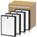 4 PACK HAP603 Replacement Filter Compatible with ECOSELF HAP603 / HAP603WF Air Purifier, 3-in-1 True HEPA High-Efficiency Activated Carbon Replacement Filter for Home Large Room