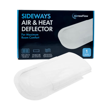Sideways Floor Wall Air Vent Deflector for Under Furniture Heat and Air Deflecting, Fits Vents 3" - 7" Wide, Also Extends Lengthwise up to 17.5", Foam Tape for Tight Seal