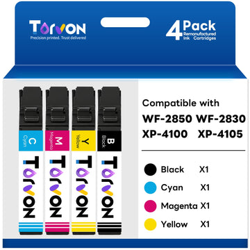 Remanufactured Ink Cartridge Replacement for Epson 212XL Ink Cartridges Combo Pack 4 Compatible with XP-4100 XP-4105 WF-2830 WF-2850 Printers(4 Pack, Black, Cyan, Magenta, Yellow)