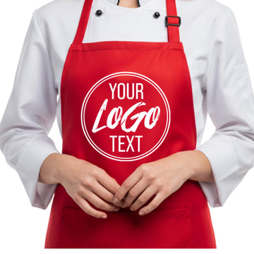 Personalized Aprons for Women & Men, Custom Aprons with Logo: Create Your Own Design, Customized Aprons with 2 Pockets and Adjustable Neck Strap, Custom Chef Apron for Men, Customizable Apron for Kids