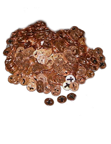 500 Pennies with Cross Cut Out of Center